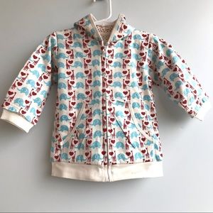 Toddler Print Hoodies Elephants, Giraffes & Hearts